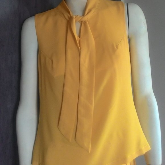 AVBL Retro Yellow Top + Pleated Midi Skirt Coord Set - XS/S - Picture 2 of 4